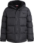 Boys Puffer Jacket - Heavyweight Wind & Water Resistant Hooded Coat