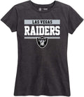 Raiders Womens Plus Size Relaxed Fit T-Shirt - Charcoal Comfort