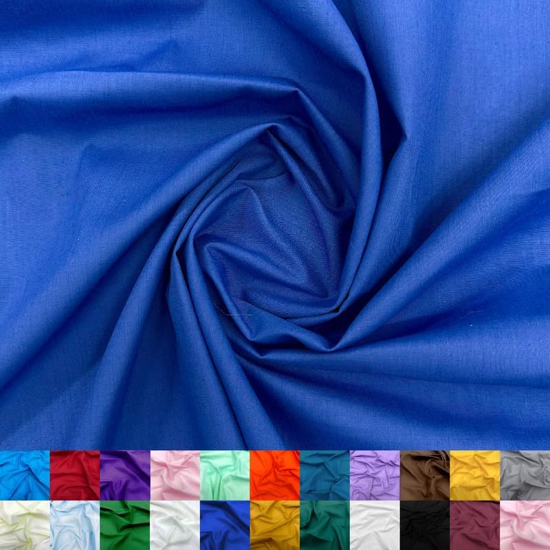 Cotton Polyester Broadcloth Fabric - Soft & Breathable 60in Wide