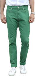 TEGIAS Men's Slim-Fit Stretch Plaid Jean Classic Comfort (Style WDBN)