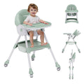 Green 4-in-1 Convertible Baby High Chair - Portable, Foldable