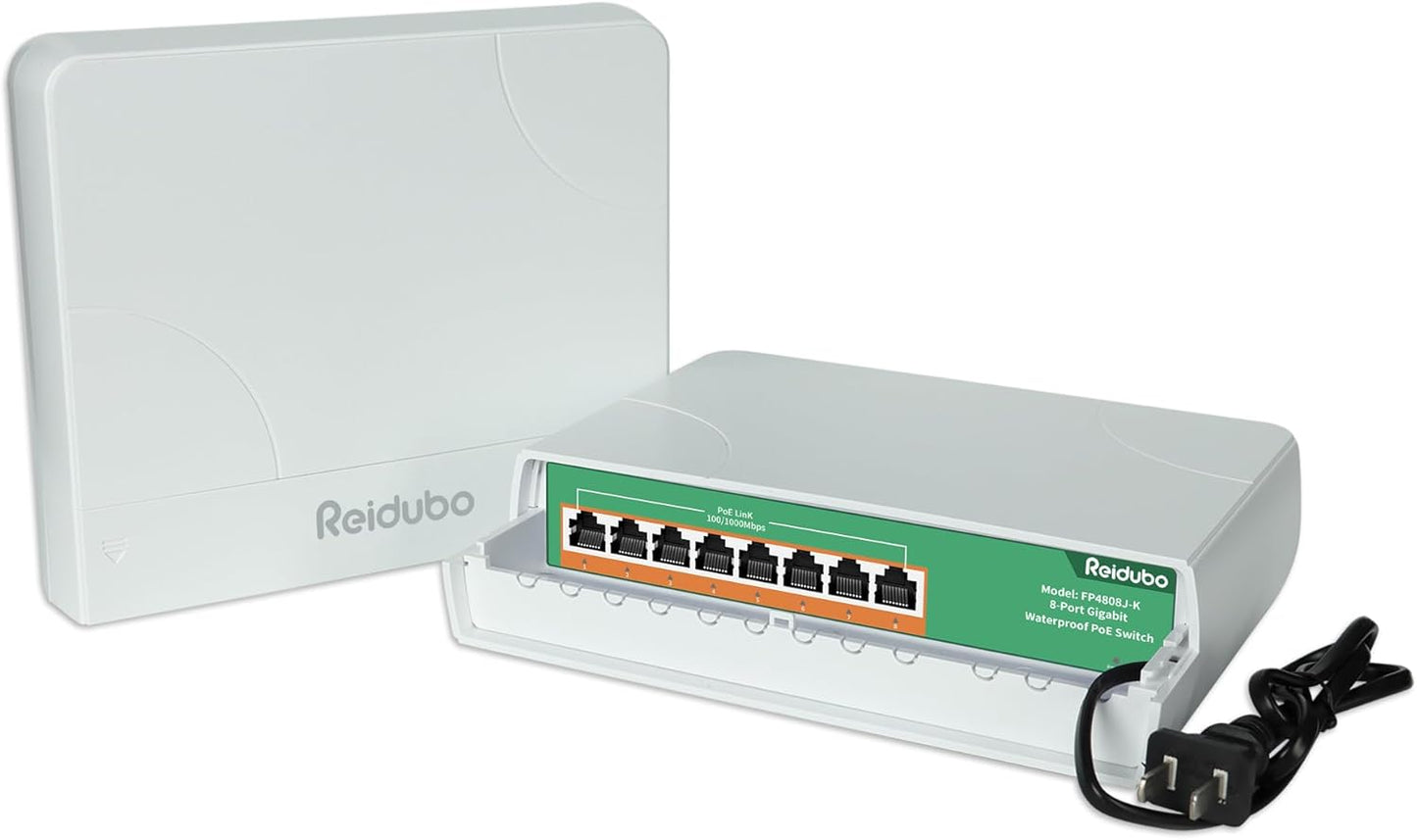 8 Port Gigabit PoE Switch Waterproof for Outdoor Use