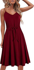 Women's Casual Summer Cotton A Line Dress - With Pockets