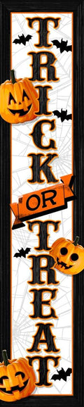 Trick or Treat Welcome Porch Sign - 8 x 40 Rustic Halloween Decor