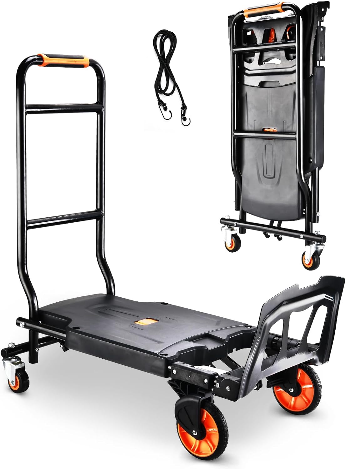 Folding Hand Truck with 500lbs Capacity for Easy Transport