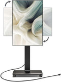 Rolling TV Stand with Power Outlet for 32-75 in TVs - Mobile, Rotating