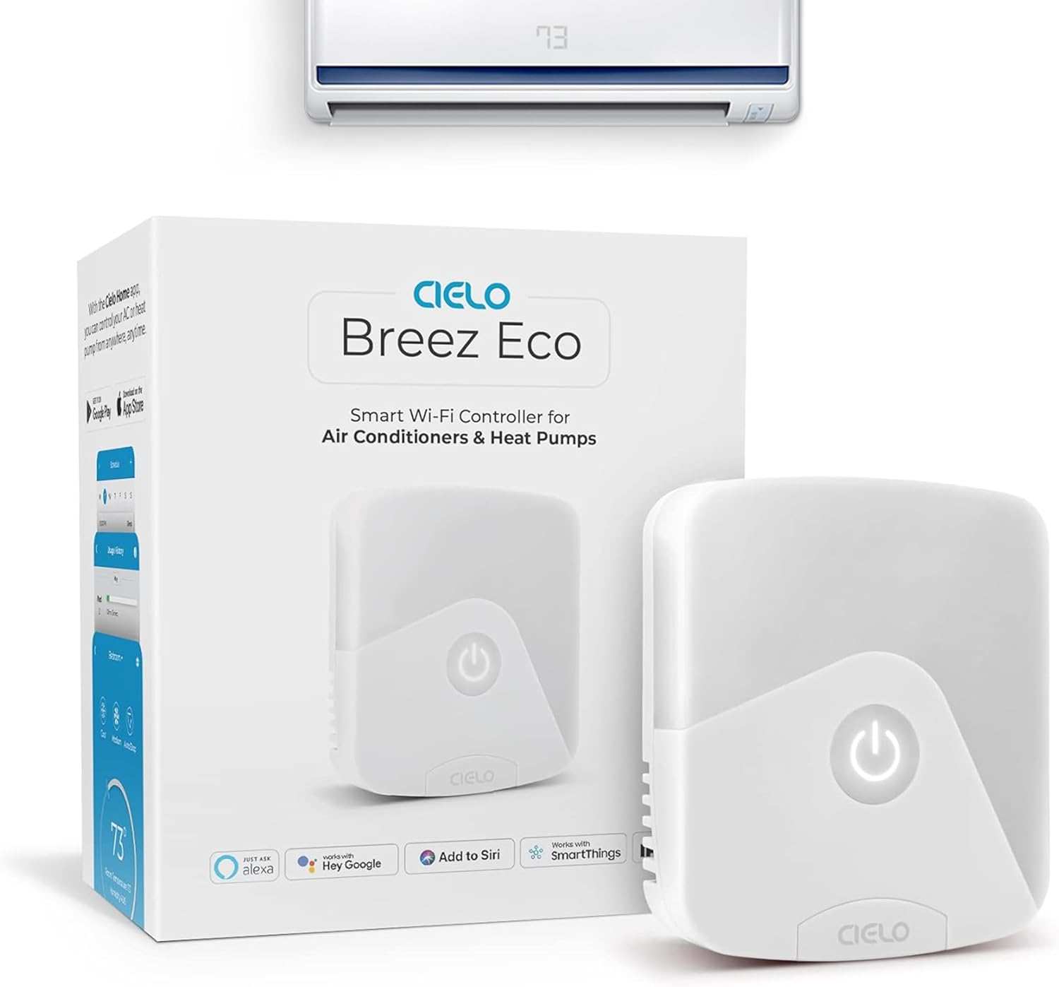 Breez Eco Smart AC Controller | WiFi Alexa Google Siri | No Subs | Sch ...