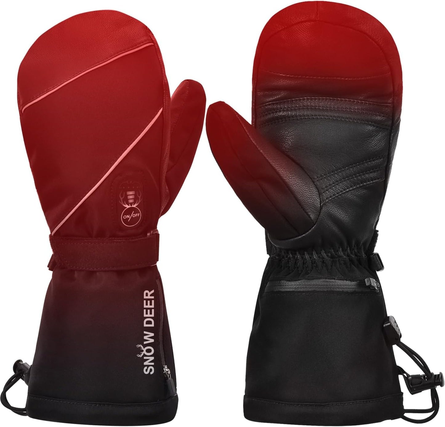Heated Mittens for Men and Women - Rechargeable Battery Ski Gear
