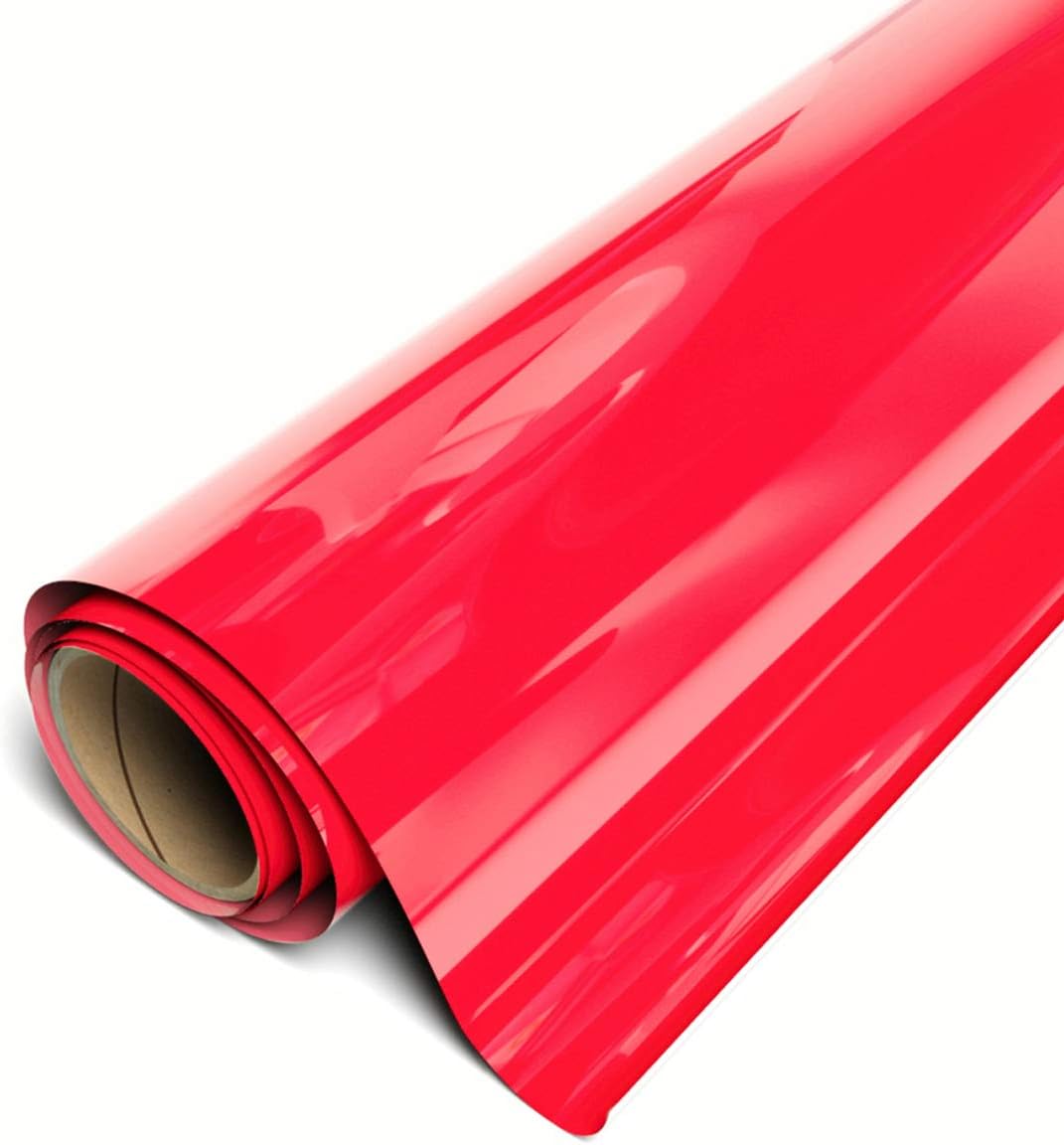 Vibrant Fluorescent Coral Vinyl Roll - Ideal for Siser, Cricut & Silhouette Cutters
