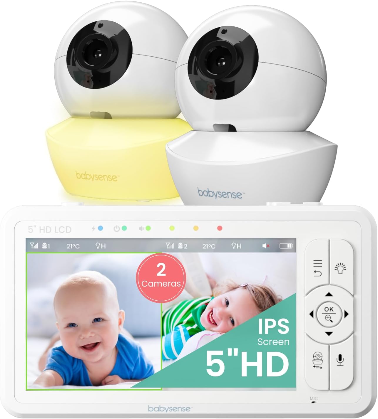 Babysense HD Split-Screen Baby Monitor - Ultimate Peace of Mind