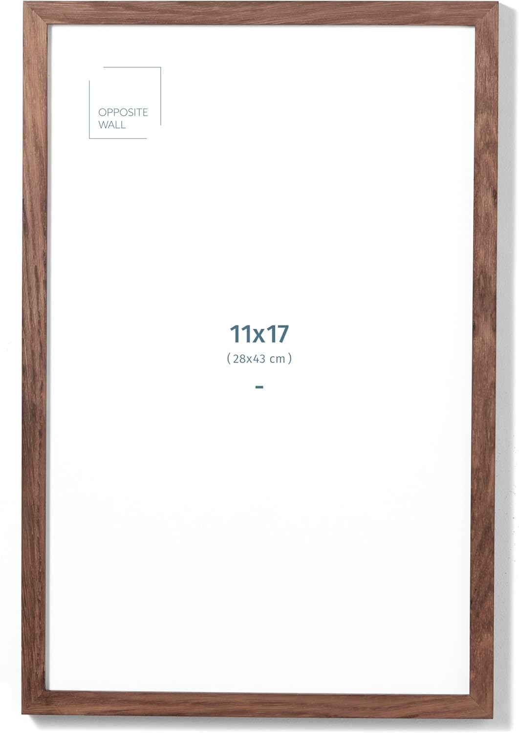 Dark Solid Oak Wood Picture Frame - 11x17 in - Versatile Decor