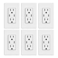 USB C Wall Outlet 6 Pack - 30W Fast Charge Tamper Resistant