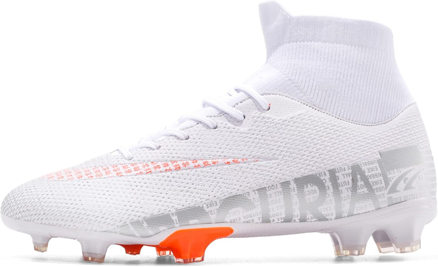 Men's Soccer Cleats High-Tops Lace-Up Non-Slip Spikes for Performance