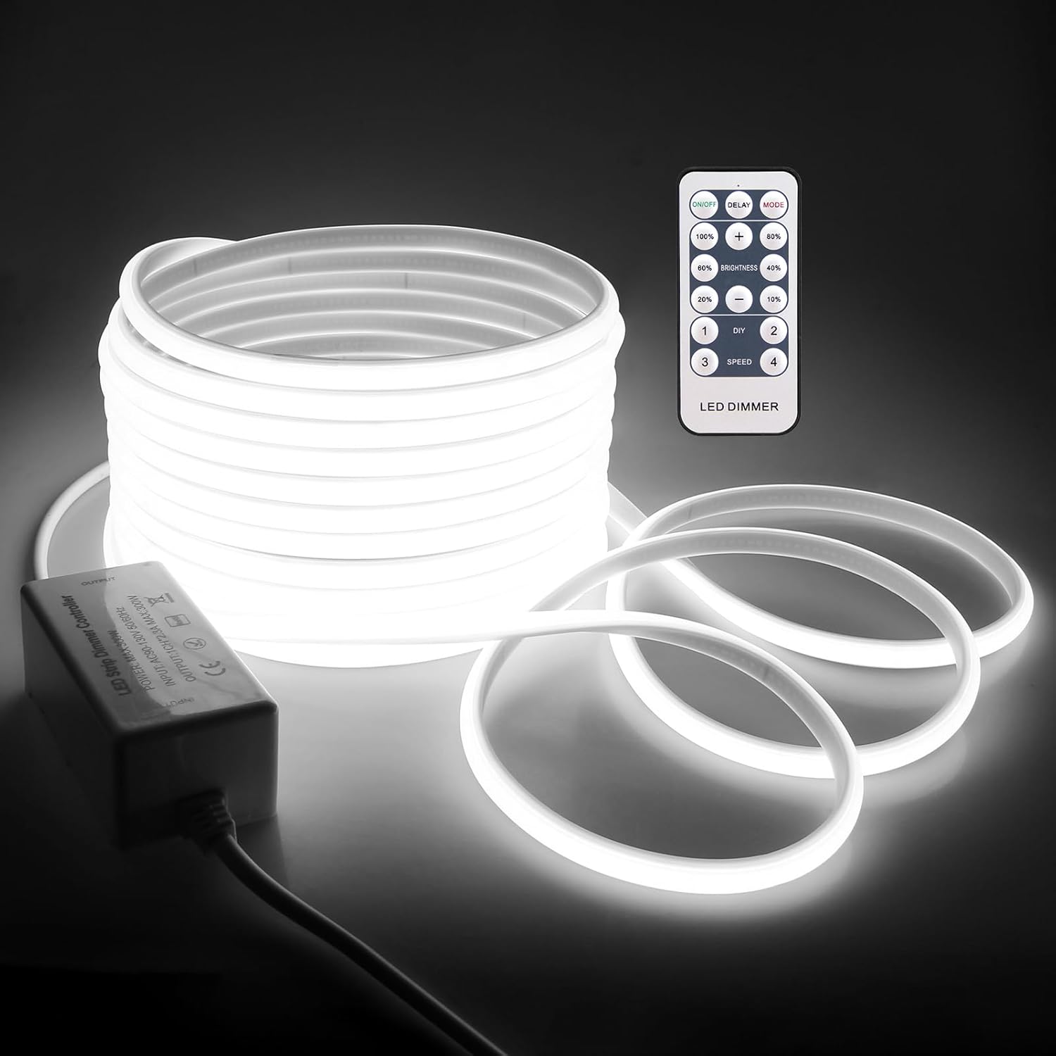 High Brightness 82FT White COB Led Strip Lights for Outdoor Use