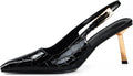 iiimmu Slingback Heels for Women 3.5 in / 4 in Kitten Heel Pumps