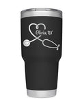 Personalized Stethoscope Tumbler & Bottle - Laser Engraved Gift