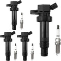 UF652 Ignition Coil & 93815 Spark Plug Set of 4 - Reliable Replacement