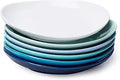 Sweese Curve Dessert Plates Set of 6 7.8 in - Elegant Curved Porcelain