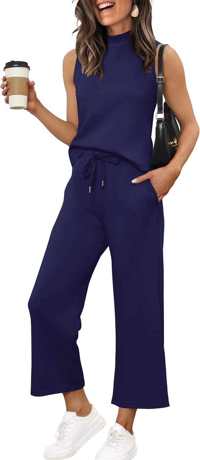 XIEERDUO Two Piece Sets for Women Summer Lounge Sets Travel