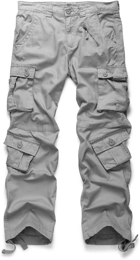 OCHENTA Men's Cotton Casual Cargo Pants for Tactical Comfort