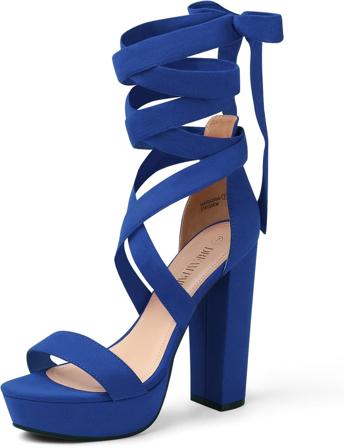 DREAM PAIRS Chunky Block Platform Heels for Women - Sexy Style