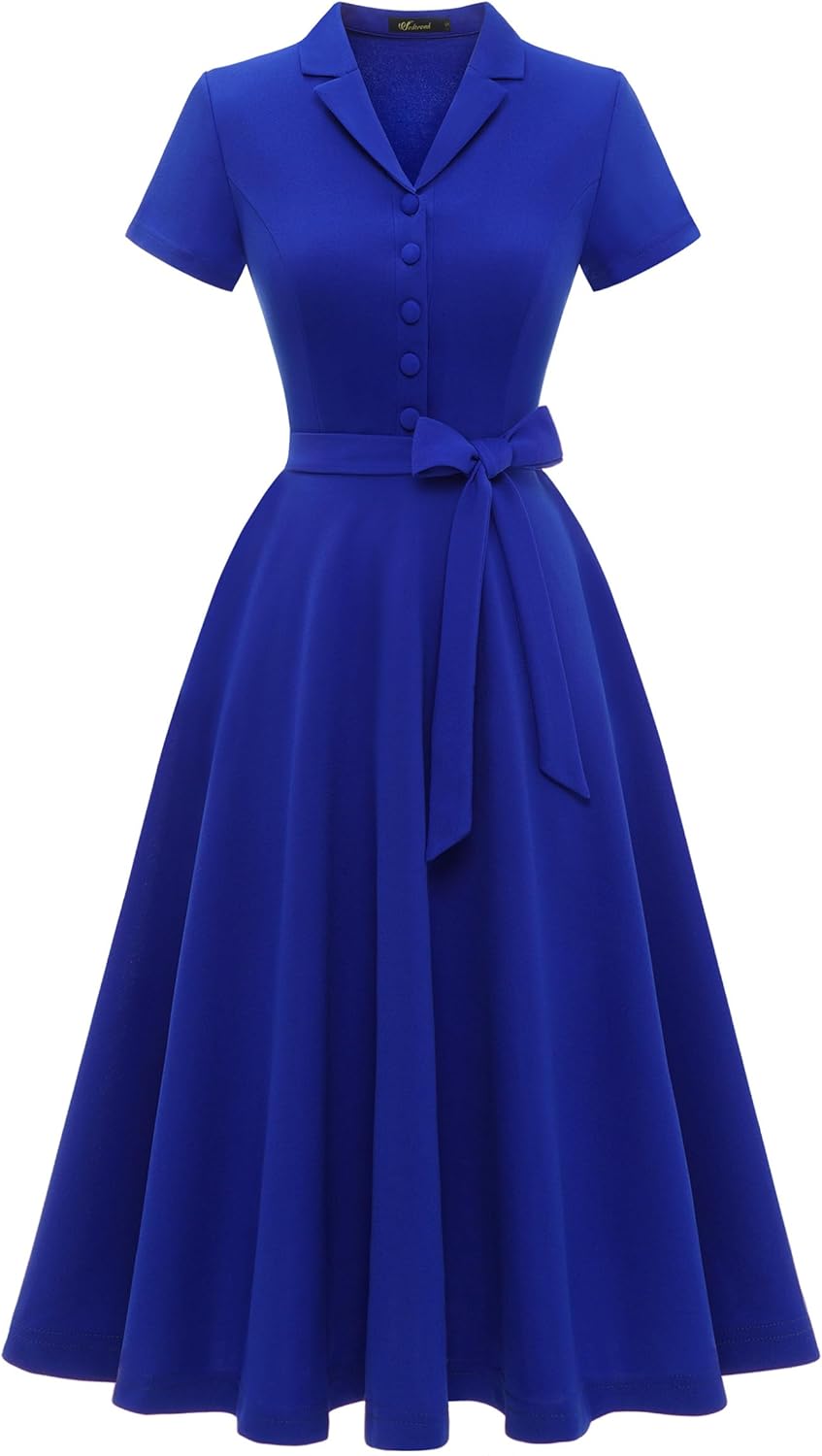 Wedtrend Women's Vintage Tea Dress for Cocktail and Casual Events