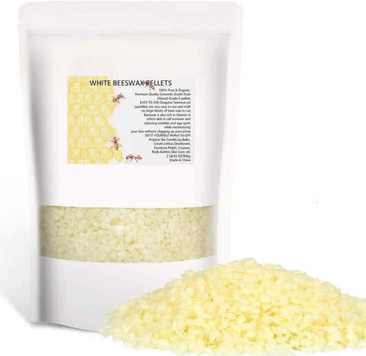 Pure White Beeswax Pellets for DIY Skin Care