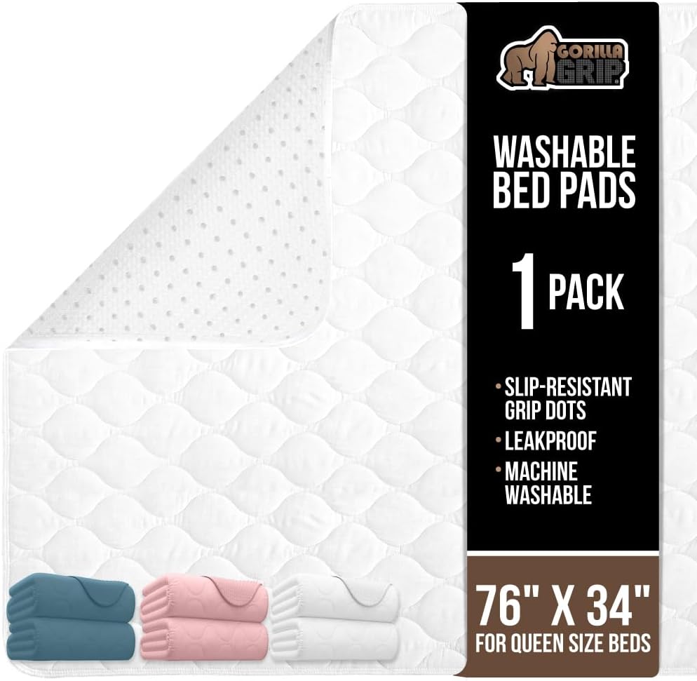 GORILLA GRIP Washable Underpads for Heavy Absorbency Needs