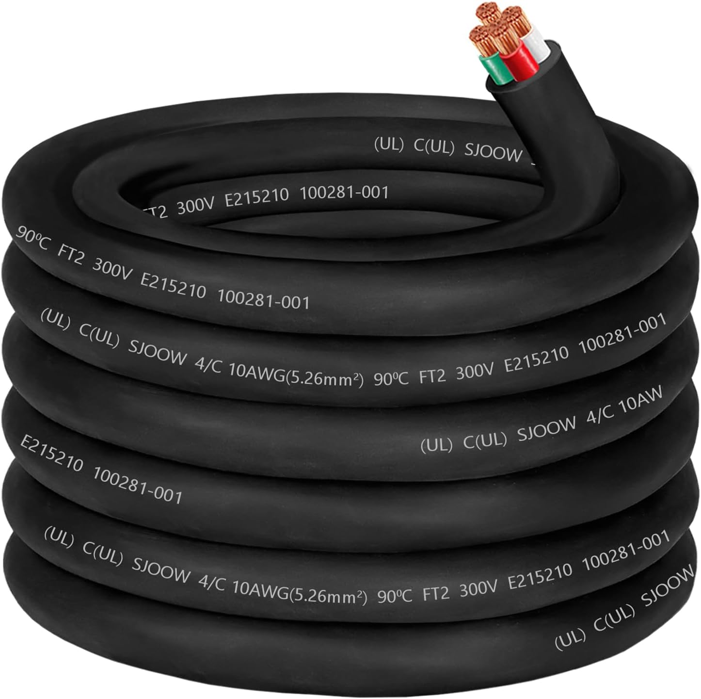 10/4 Wire 10AWG SJOOW Cable for Generators and Welders