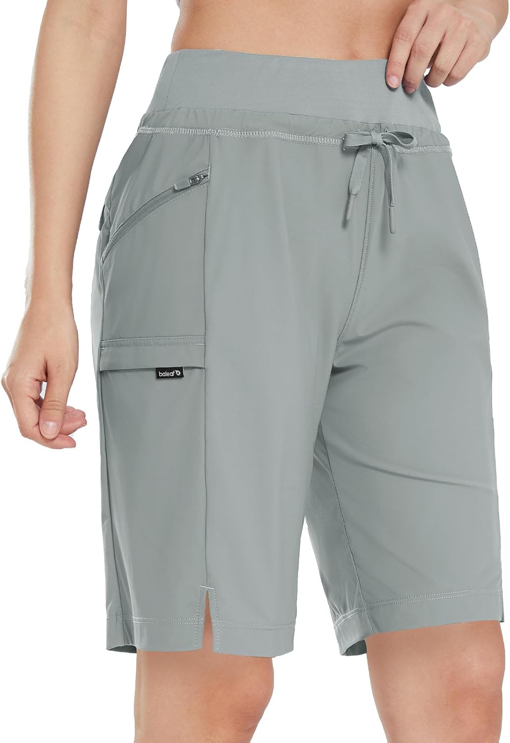 Baleaf Women's Hiking Long Shorts Quick Dry Bermuda Cargo