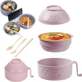 6-Piece Microwave Ramen Bowl Set - Cook Anywhere Fast!