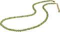 Peridot Beaded Necklace 20 in Gold Plated Choker - Everyday Gem