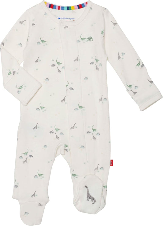 Magnetic Baby Footie Pajamas - 100% Organic Cotton Softness