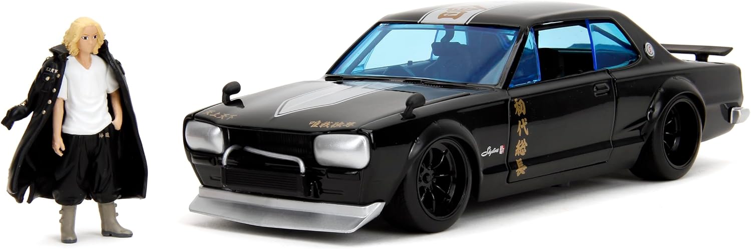 Jada Toys 1971 Nissan Skyline GT-R Die-Cast Car with Mikey Figure - Tokyo Revengers