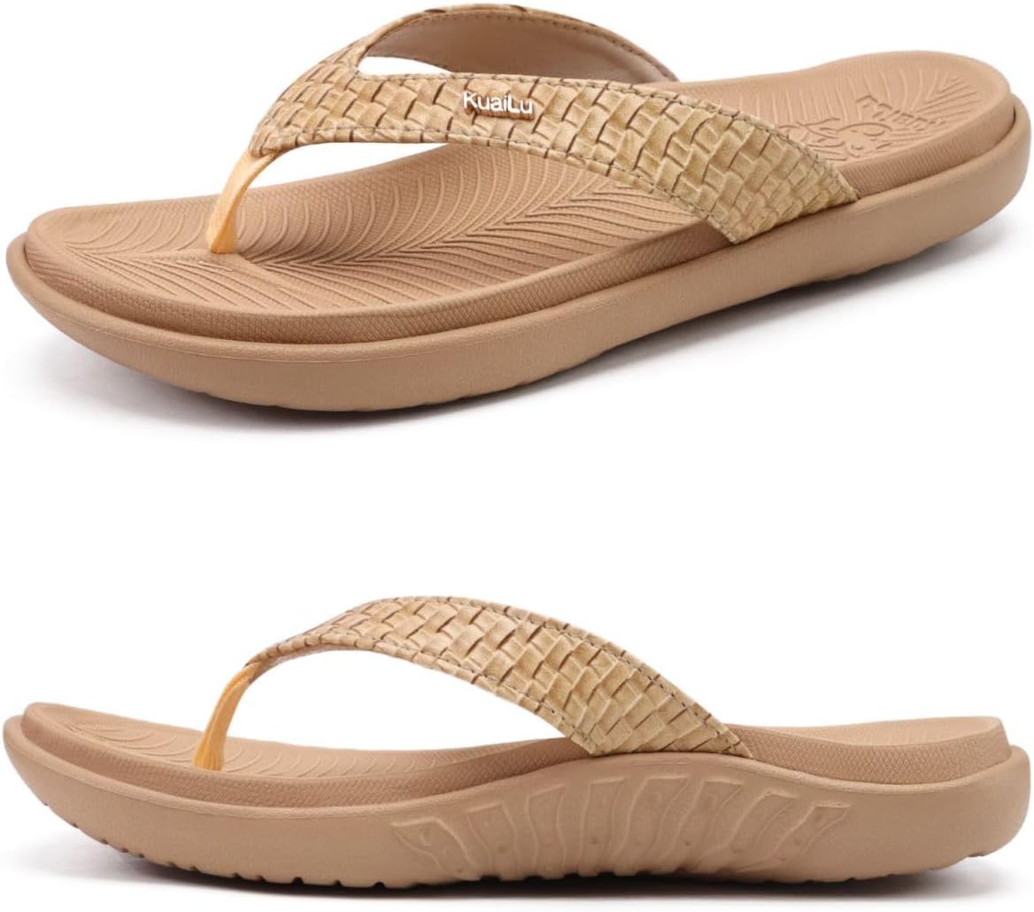 Comfortable Walking Thong Sandals with Arch Support for Women