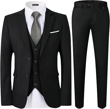 WEEN CHARM Men's Slim Fit 3 Piece Suit Set for Stylish Occasions