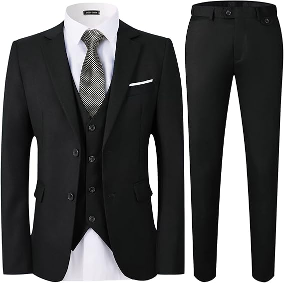 WEEN CHARM Men's Slim Fit 3 Piece Suit Set for Stylish Occasions