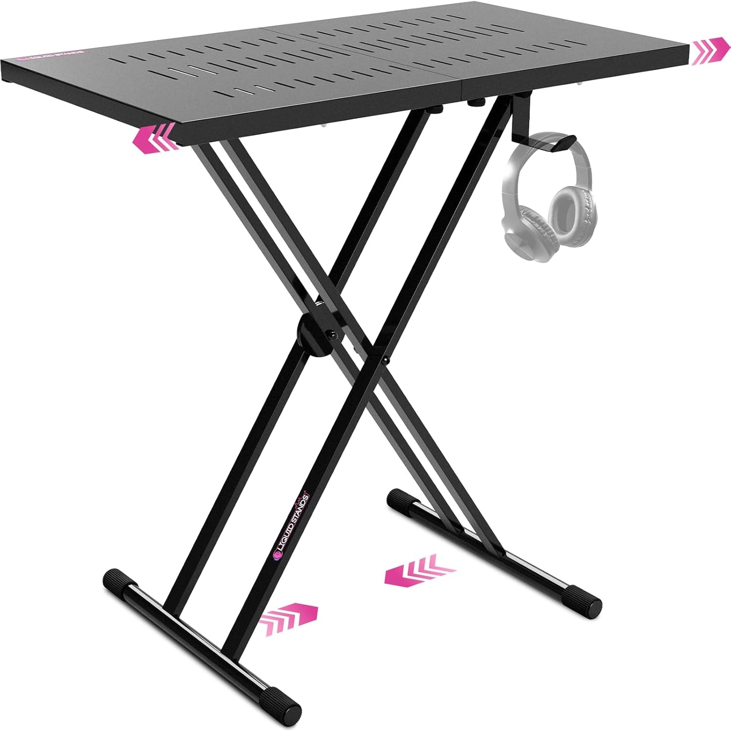 Liquid Stands Expandable DJ Table Stand for Portable Audio Gear