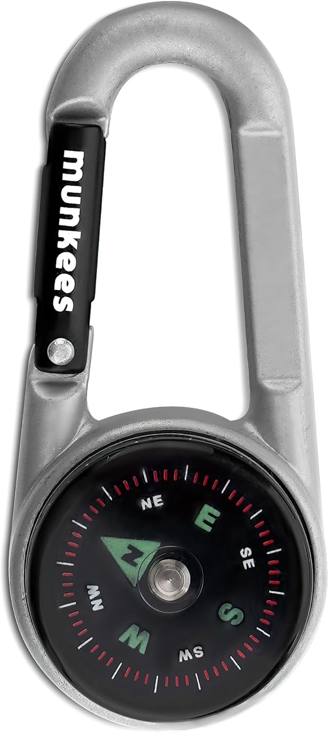 Compact 3-in-1 Outdoor Tool: Carabiner Clip