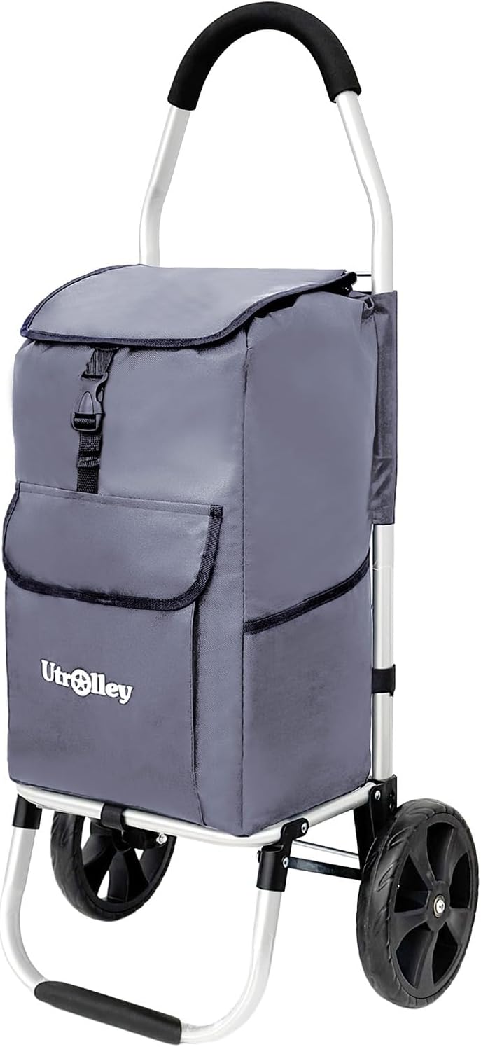 Ultra-Lightweight Foldable Shopping Cart with Insulated Liner