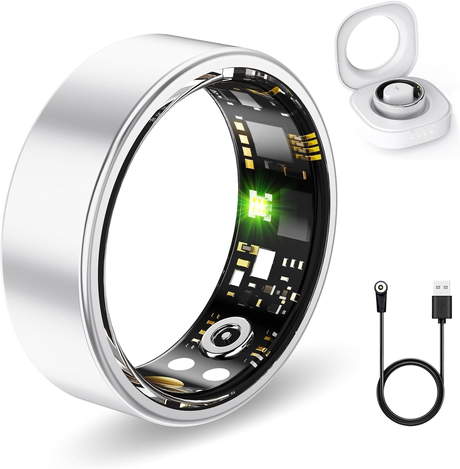 Smart Health Rings for Women Men - Fitness Tracker with Heart Rate