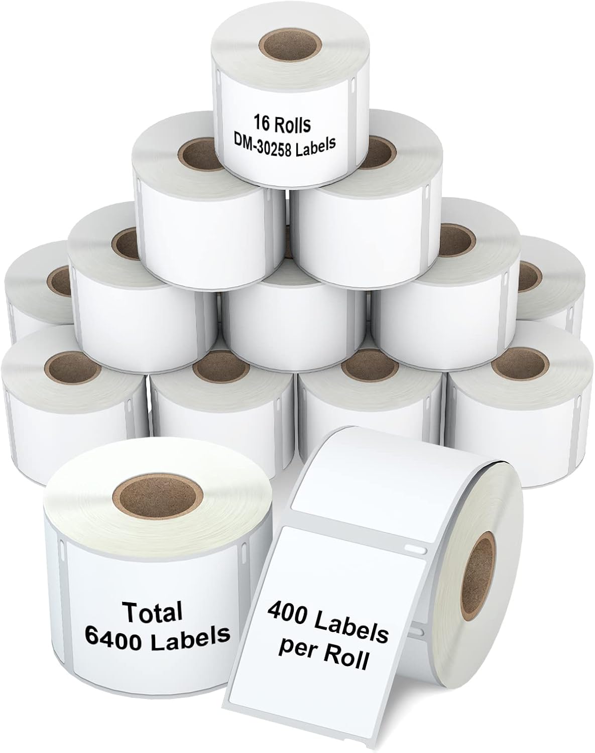 6400 Pcs 2-1/8 x 2-3/4 Labels for Dymo 30258 Shipping Needs