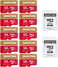 64GB Micro SD Card 10-Pack - 4K UHS-I U3 V30 A2 Performance