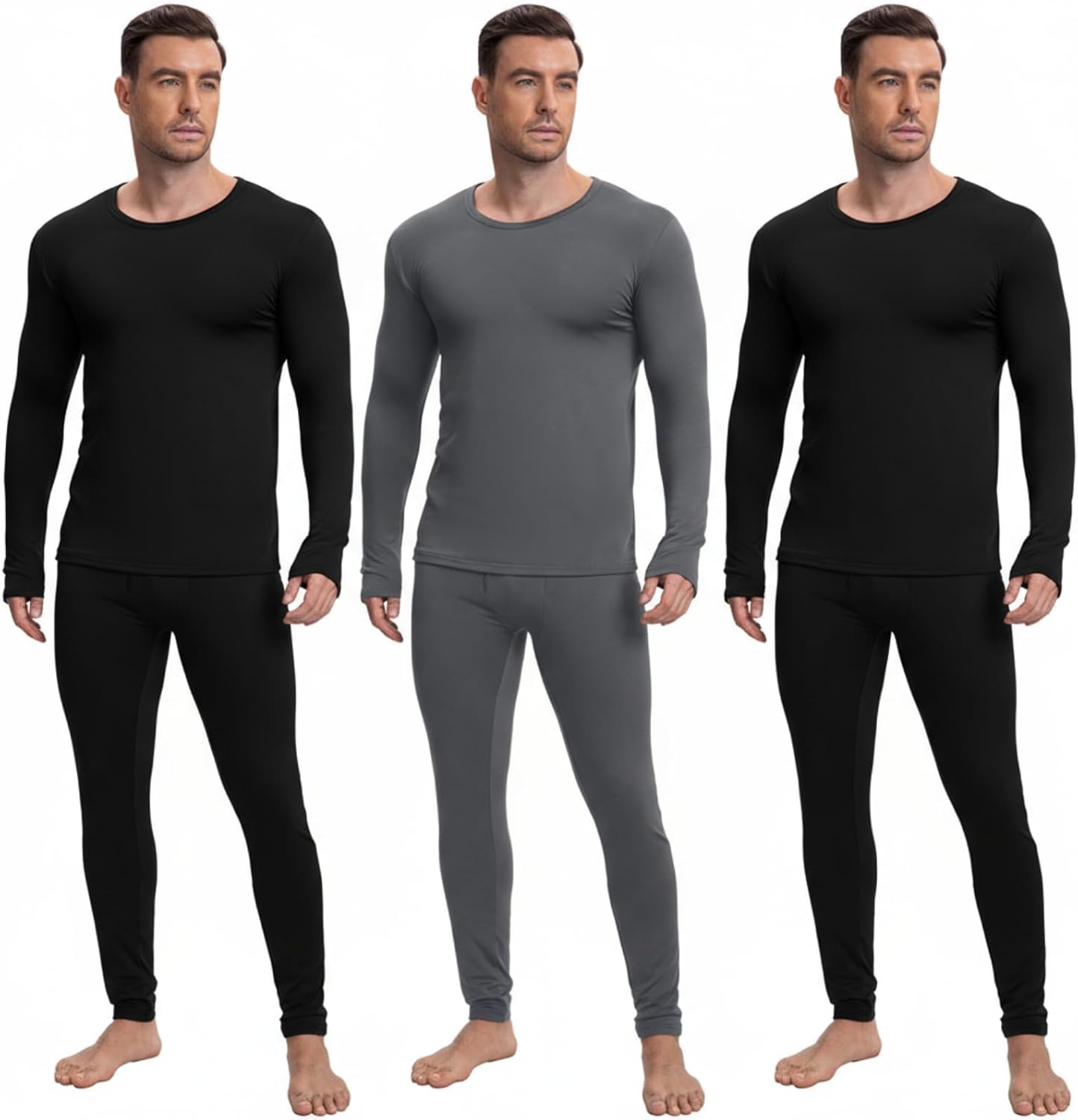 Men's Thermal Underwear Set with Fleece Lined Comfort for Winter