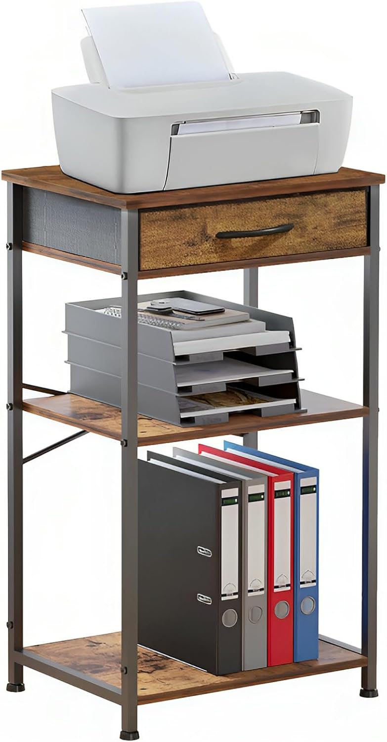 VonDream 3-Tier Printer Stand with Drawer