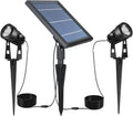 Solar-Powered Warm White LED Spotlight for Outdoor Gardens - Bright