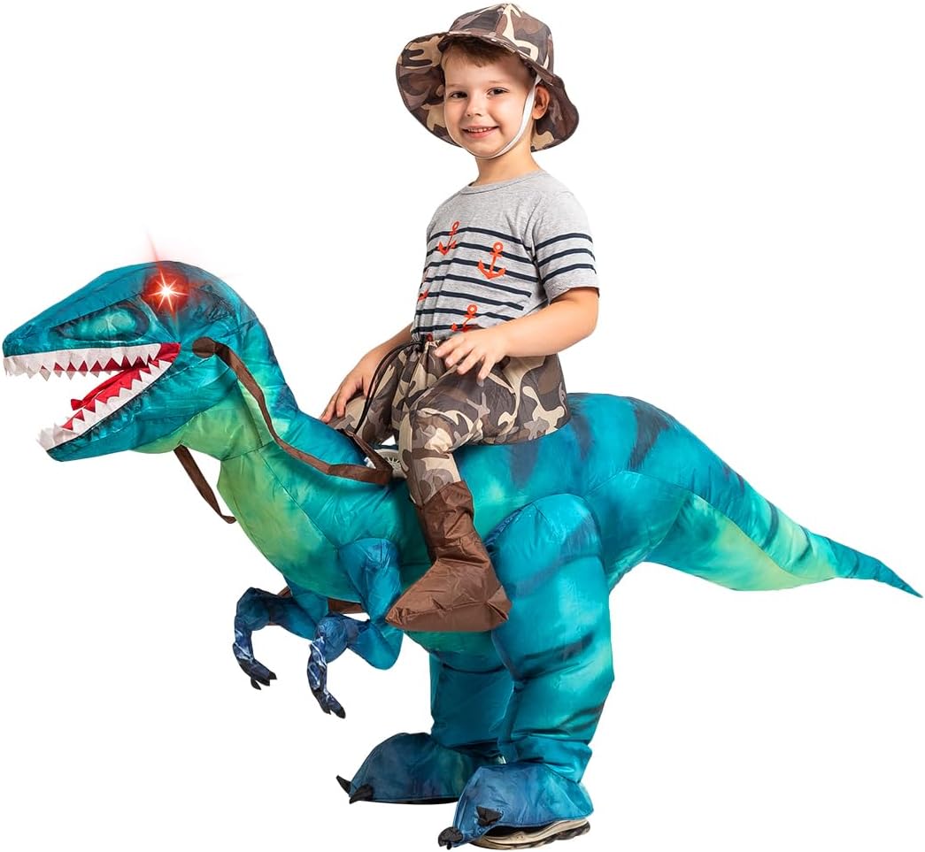 GOOSH Inflatable Dinosaur Costume for Kids Halloween Fun
