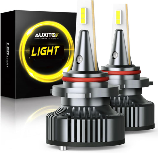 AUXITO 9005 HB-3 Bulbs: Ultra-Bright 6500K Cool White Light