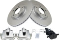 Front Brake Pad & Rotor Kit with Calipers for Mazda 3/5 - Quiet