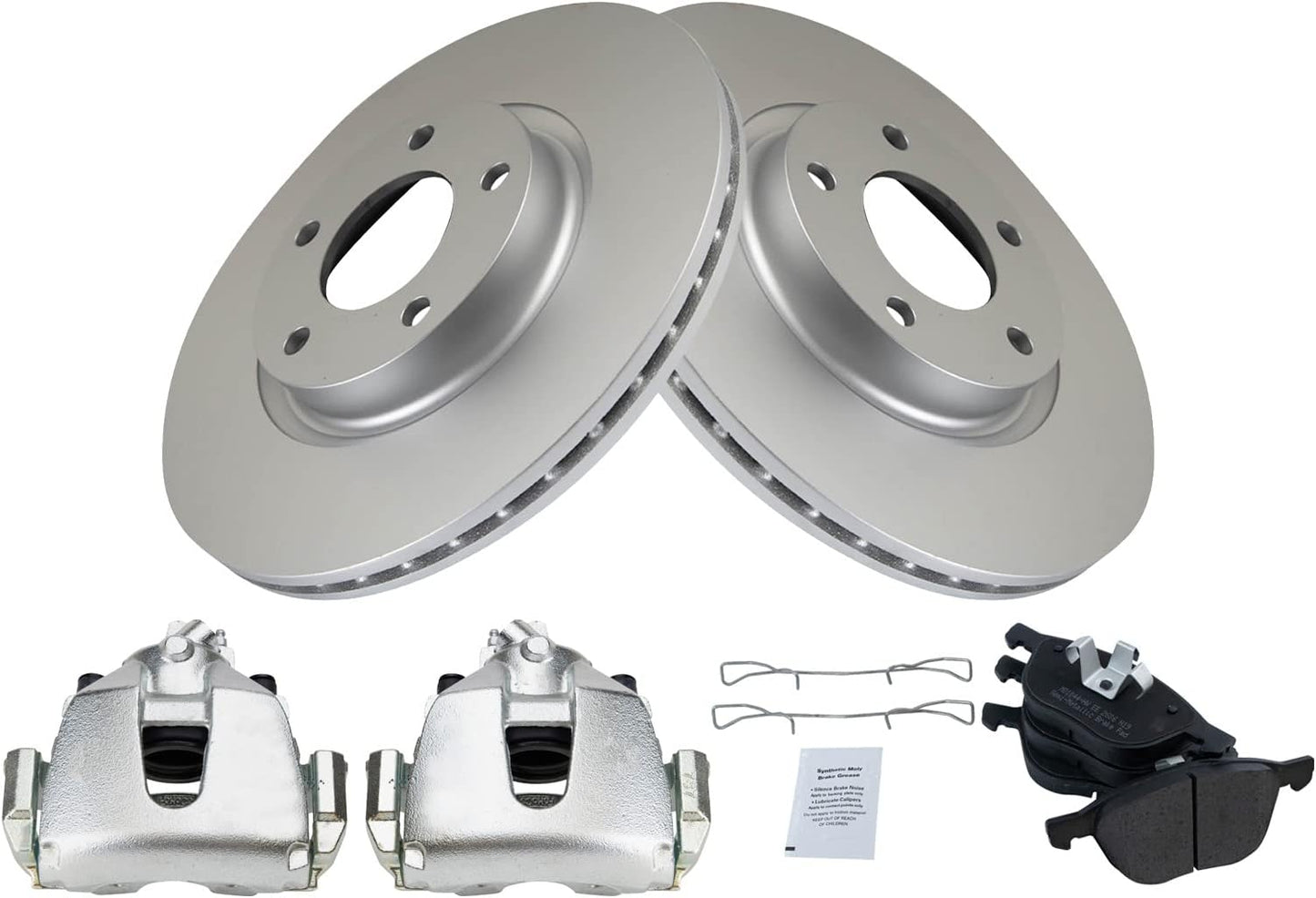TRQ Front Brake Pad & Rotor Kit for 2004-2007 Mazda 3 Vehicles
